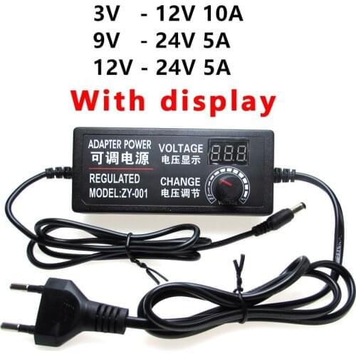 AC DC Charger Universal Power Supply 3V 5V 12V 24V 5A 10A 12 24 V Volt Power Adapter Supply Adjustable Transformers 220V To 12V