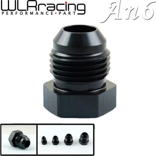 WLR RACING - AN6-6 BLACK ALUMINUM AN HEX HEAD MALE FLARE PLUG WLR-SL806-06-021