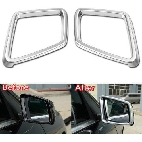 YAQUICKA Fit For Mercedes Benz ML GL GLS GLE 2013-2016 Car Rearview Mirror Frame Trim Styling Sticker Car-covers ABS 2Pcs/set