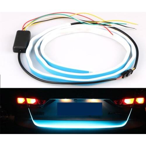 Car Rear Trunk Tail Light Dynamic Streamer Reverse Warning LED Strip For Peugeot 206 307 308 207 Mazda 2 3 5 6 Cx-5 Cx-7 Cx-9