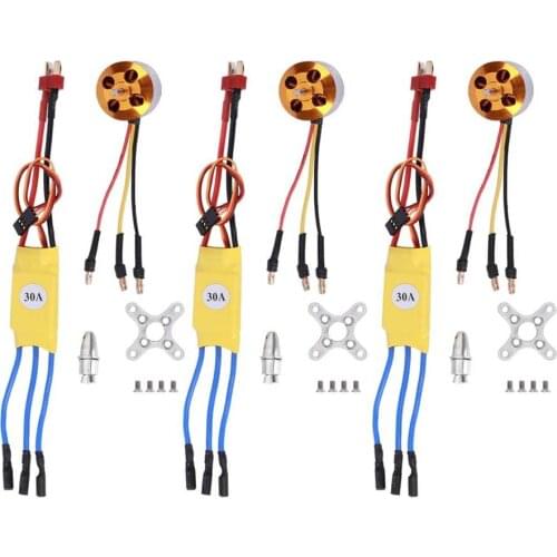 RC Parts 30A ESC Yellow + A2212 KV1000 / KV1400 / KV2200 Brushless Motor for Remote Control Drone Spare Parts Motor Set