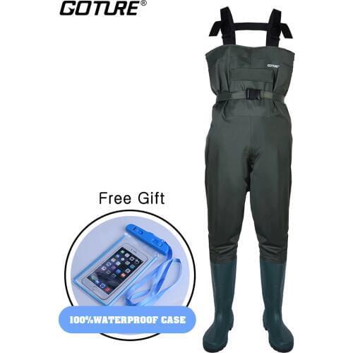 Goture Chest Fishing Warder 100% Waterproof Fishing Wear for Fly Fishing Outdoor Hunting Boots Euro Size #43-#46 Waders