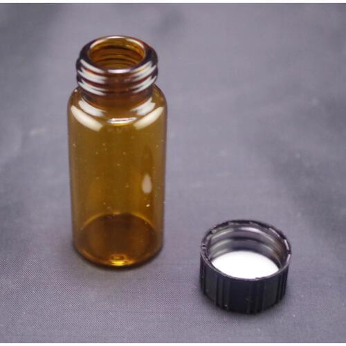 10PCS 3ml Sample Bottle Brown Glass Screw Top