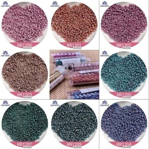 2mm 1100pcs Toho Beads 11/0 Marbled Opaque Glass Bead For Embroider Art Beaded Hoops Jewelry Making Bracelet DIY Jewelry Finding