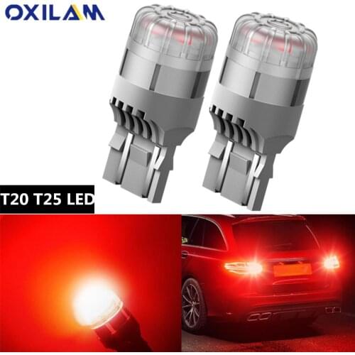 2pcs 7443 Led Bulbs T20 W21W W21/5W Car Brake Parking Light For Chevrolet Cruze Niva Epica Sonic Sail Lanos Cobalt 3157 P27/7W