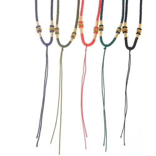 2pcs Black/red Crystal Pendant Rope Hand-knitted Cord Jewelry Finsings Pendant Accessories For Men Women Necklace Making