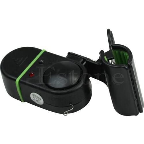2 LEDs Light Indicator Clip-on Fishing Rod Fish Lure Bite Sound Bell Alert Alarm Bell Clip-On Fishing Rod Ringer Pole Tackle