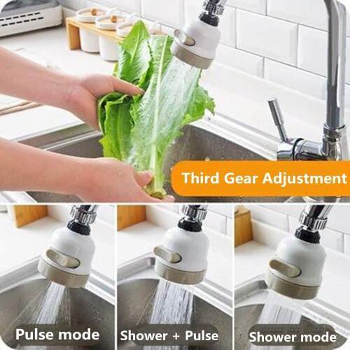 3 Modes Adjustable Kitchen Faucet Nozzle 360 Degree Rotating Spray Head Tap Durable Faucet Splash Filter Nozzle