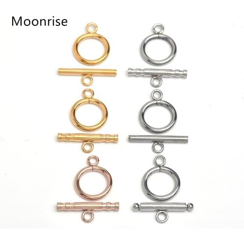 6 Sets Silver Tone Bracelet Toggle OT Clasps For DIY Necklace Jewelry Making Crafts Findings