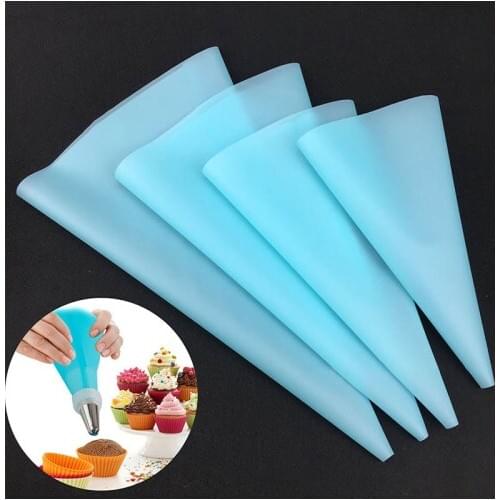 Baking Accessories Piping Bags Food Grade Reusable Cream Pastry Bag DIY Cake Decorating Kitchen Gadgets EVA 4Pcs / set