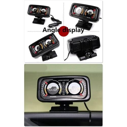 Car Auto Compass Balance Meter Slope Indicator Land Meter with LED Light For Off-Road Vehicle SUV