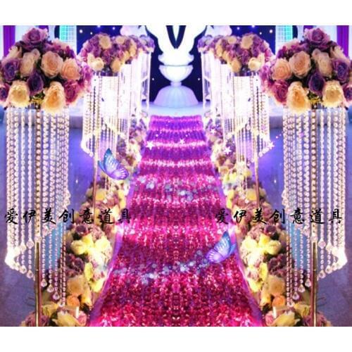 Free shipping Rotation Acrylic Crystal Wedding Centerpiece / Table Centerpiece 48" Tall 10" Diameter Wedding Decoration 8PCS/LOT