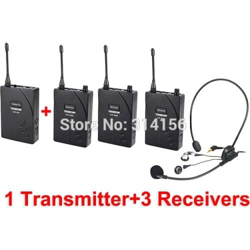 Takstar UHF-938/ UHF 938 Wireless Tour Guide System UHF frequency 1 Transmitter+3 Receivers for Tour guiding sightseeing ect