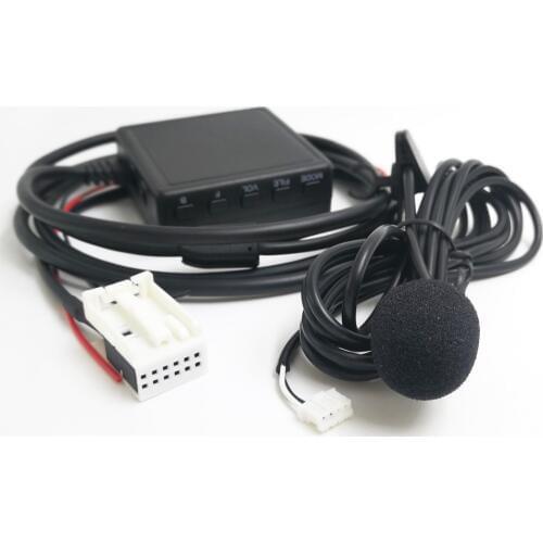 Biurlink 150CM RD4 AUX USB Bluetooth Kit Microphone Adapter Phone Call Handsfree for Peugeot RD4 Radio