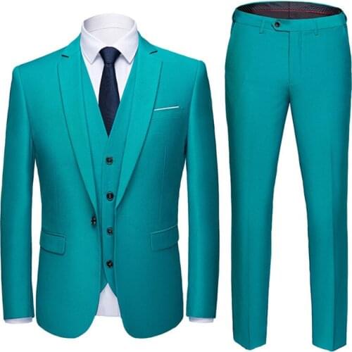 Blazer + pants + vest) 2019 high-end custom business prom Men suit suit mens casual wedding Tuxedo dress mens 3 piece suit.tx