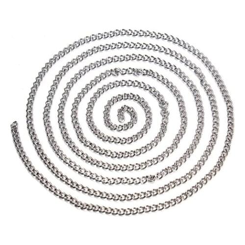 5meter/lot 1.2mm stainless steell Side Chains Steel for DIY Jewelry bracelet necklace Chain Making Crafts fg4sd