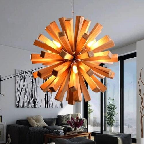 Wood Solid Wood Dandelion Arts A Chandelier Continuous System Rural A Living Room Bedroom Stairs Bar Counter Food A Chandelier