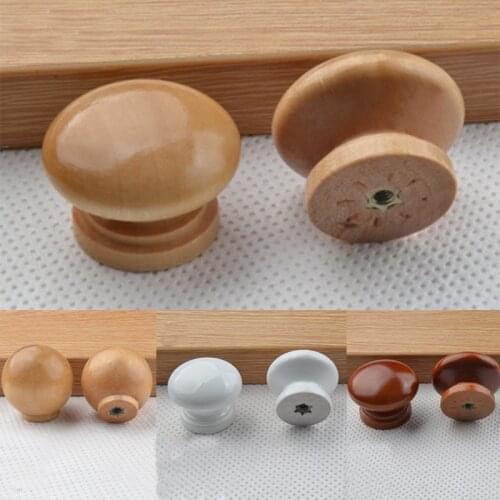 Wooden Durable Cabinet Handles Drawer Handle Door Knob Elegant Lightweight New Cupboard Pull Handle