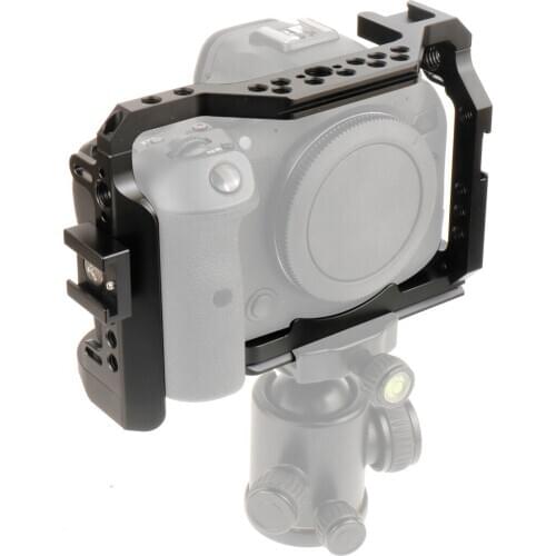 BGNing Camera Cage Rig for Canon DLSR Protective Frame w/ Extension NATO Rail Cold Shoe Mount ARRI 1/4" 3/8" Holes for EOS R5 R6