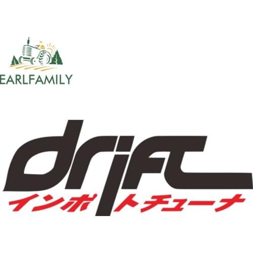 EARLFAMILY 13cm x 5cm JDM Drift Decal Funny Car Sticker Vinyl Rear Windshield Decal Window Bumper Car Styling Waterproof Decor