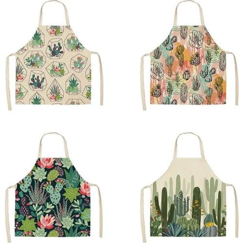 Cactus Plant Print Apron Baking Accessories Ladies Apron Apron Kitchen Cooking Accessories Apron Mens Cafe Kitchen Apron Ladies