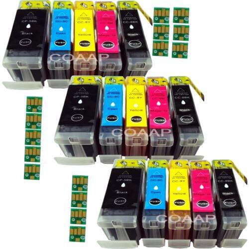 15PK PGI-5 CLI-8 Compatible ink cartridge For canon iX4000 ix5000 MX700 MX850 MP500 MP510 MP520 MP530 MP600 printer ink with Chi