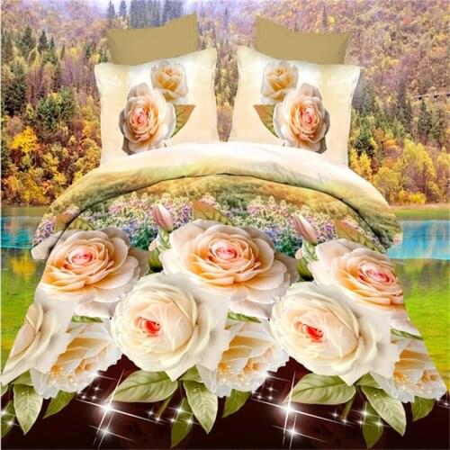 Flowers Duvet Cover Set 3pcs Bedding Set 3d Bedding Digital Printing Queen Size Bed Linen Bedclothes Home Textile