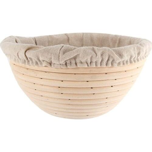 Banneton Brotform Round Bread Fermented Basket Rattan Bowl Cloth Set Baking Tool