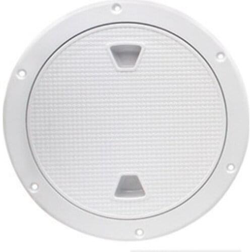 Round Deck Plate Access Anti-utraviolet ABS Boat Deck Cover Non-slip White Inspection Hatch Suitable for Boat Marine
