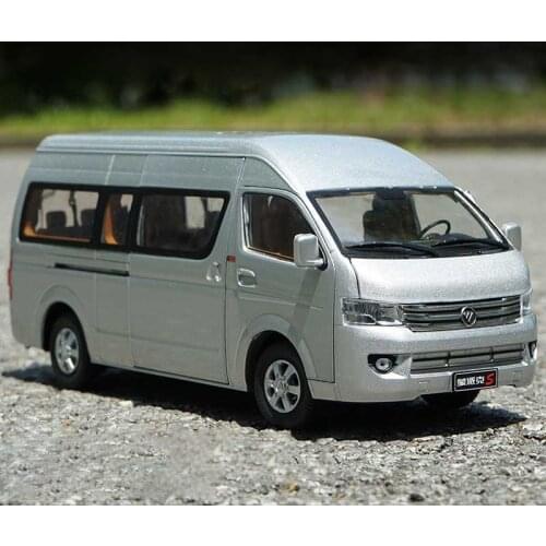 Diecast 1:24 Foton Light Bus Van MPV Alloy Car Model Metal Collection Souvenir Ornaments Display Gift Vehicle Toy