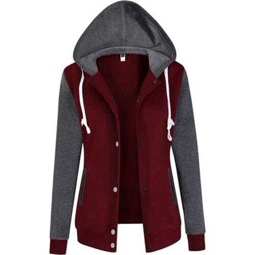 Patchwork Casual Skateboard Sport Hoodie Women Winter Warm Hooded Sweatshirt Solid Color Long Sleeve Hoodie Hoodies Femme Tops