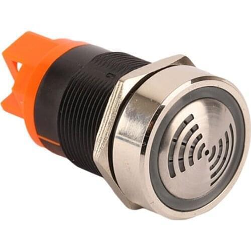 22mm metal buzzer AD16-22SM Flash LED Alarm Indicator Light Signal Lamp Flashmetal Buzzer DC12V DC24V