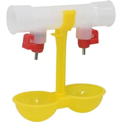 10 Pcs Chicken drinking fountain Double Hanging Cup Ball nipple drinkers 25cm Chicken equipment wholesale Quail feeders