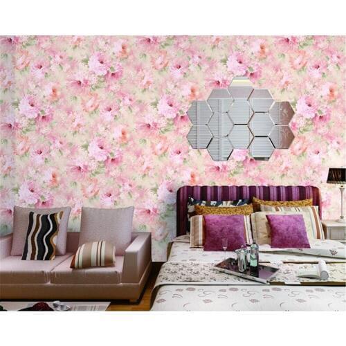 Beibehang Garden flower pure paper surface environmental wallpaper bedroom living room restaurant studio background 3d wallpaper
