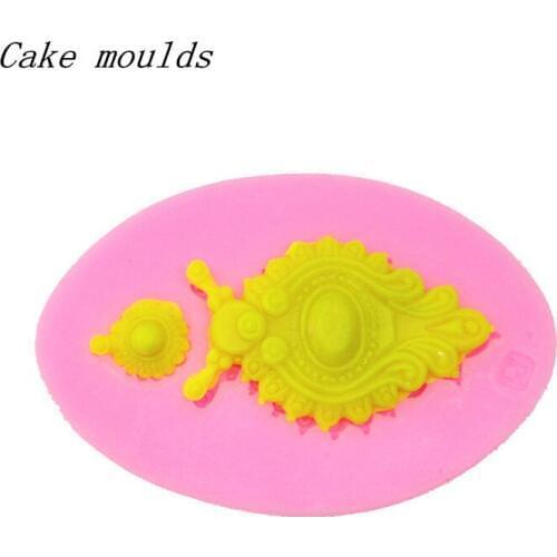 Wholesale Silicone mold K022 Drop shape Retro gem craft clay mold decoration fondant cake mold DIY tools