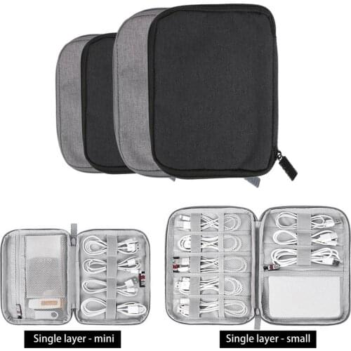 For USB Data Cable Earphone Wire pen Power bank Electronics Accessories Organizer Digital Storage Bag Travel Kit Case Pouch