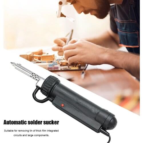 Practical Welding Soldering Tin Sucker Vacuum 110V Desoldering Pump Iron with Nozzle Automatic Removal Pen Handheld Tool Set