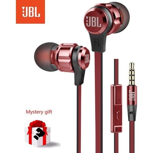 JBL T180A In-Ear 3.5mm Wired Headphones Stereo Pure Bass Sound Wired Earphones Pure Bass Sound Sports Running Headphones