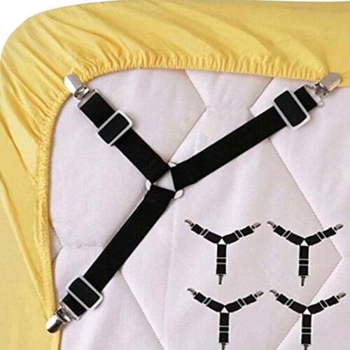 Adjustable Loop Clasps Hook Elastic Bed Sheet Home Textiles Belt Fastener Sheet Holder Mattress Cover Blankets Holder couvre lit