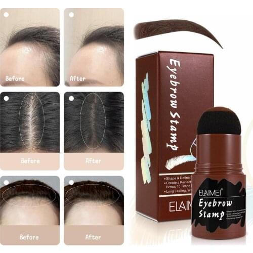 Eyebrow Stamp Reusable Natural Brow Powder Stencil Kit For Makeup Waterproof Long Lasting Brow Powder Stamp Eyebrow Pen Brushes