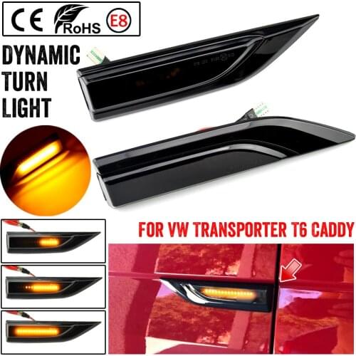 LED Dynamic Side Marker Turn Signal Light For VW Transporter T6 Multivan Caddy MK4 Sequential Blinker 2015 2016 2017 2018 2019