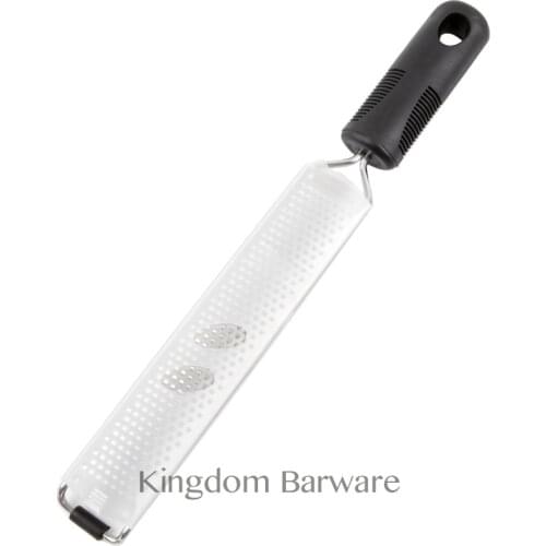 Stainless Steel Grater, Cheese, Lemon, Ginger & Potato Zester with Plastic Cover, Long Ergonomic Handle with Rubber Base