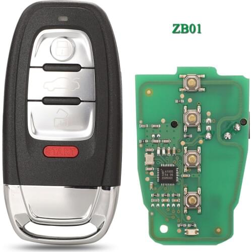 Bilchave Keyless Go ZB01 KD Universal Remote Car Key Fob For KD900 URG200 KD-X2 Smart 3+1 Buttons Key Replacement