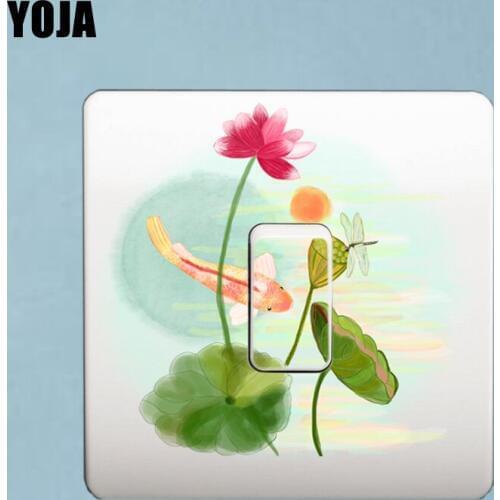 YOJA Fashion Animal Fish Switch Decal Living Room Bedroom Wall Sticker PVC Decor 11SS0053