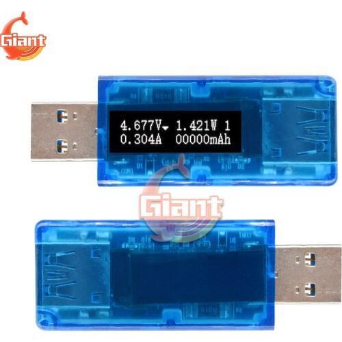 0.91 inch OLED 3A Current Voltage Meter Power Battery Capacity Detector Tester Mini USB 3.0 Voltmeter DC 3.7-22.0V Multimeters