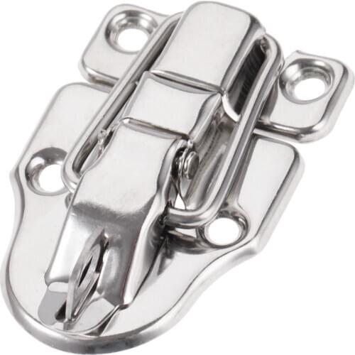 1pc Vintage Lock Silver Hasp Toggle Latch Buckle Clasp Zinc Alloy 40mm*60mm Drawer Box Case Chest Furniture Hardware with screws