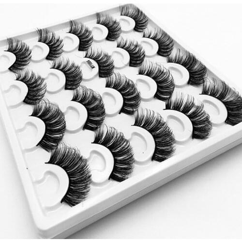 10 Pairs 3D Mink Eyelashes Makeup Natural Long False Eyelashes Fake Lashes Volume Dramatic Lashes Extension HandMade Mink Lashes