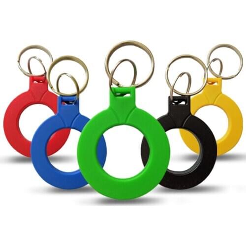 10pcs/Lot 13.56MHZ Smart Access Keychain Card IC Keychain F08 Chip Induction IC Card Portable For Access Control System Keyfobs