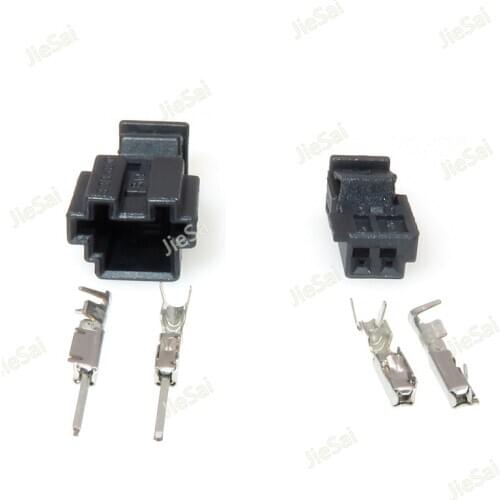 2 Pin 9-968554-1 3-1452577-1 Black Colour Automotive Door Light Socket Audio Tweeter Plug For BMW