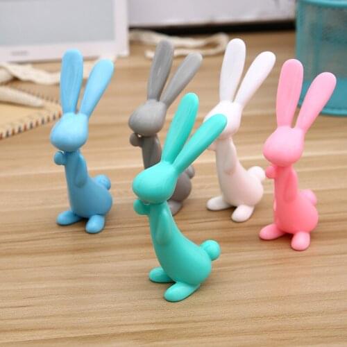 20 pcs/lot Creative Rabbit Gel Pen Cute 0.5 mm black Ink Signature Desk Pens Promotional Gift Office School Supplies